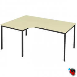 Freiformtisch-Winkel Schreibtisch 180 cm Ahorn Dekor Winkel links - Maß: 180 x 120/80 cm - Lieferzeit ca. 6 Wochen !!!